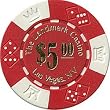 100 Landmark Casino Lucky Crown Poker Chips - $5 Red