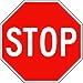 Street & Traffic Sign Wall Decals - Stop Sign - 12 inch Removable Graphic