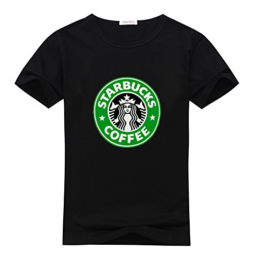 SteveAmezcua Mens Starbucks Logo Black T-shirts Size M
