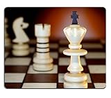 Mousepads Chessmen on a chess board An art dark background IMAGE 27453655 by MSD Mat Customized Desktop Laptop Gaming Mouse Pad