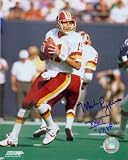 Mark Rypien Autographed/Hand Signed Washington Redskins 8x10 Photo (Action 2) with XXVI MVP Inscript