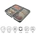 Prefer Green 3-Compartment Bento Box / Durable Plastic Lunch Boxes Sets, Meal Prep, Portion Control Containers,Food Storage [10 Pack]