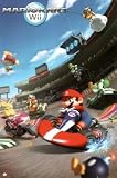 Nintendo Wii Mario Kart Video Game Poster Print - 24x36 custom fit with RichAndFramous Black 24 inch Poster Hangers