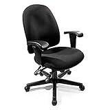 Perch Ergonomic Desk Chair - Medium Back - Deep Navy Vinyl - Soft Floor Cas ....