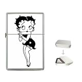 Flip Top Lighter of Vintage Art Deco Betty Boop in Black & White