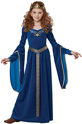 Royal Blue Medieval Princess Kids Costume