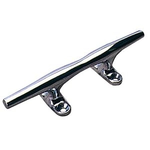 Sea Dog 446041 CHROME ZINC OPEN BASE CLEAT - CHROME ZINC OPEN BASE CLEAT by