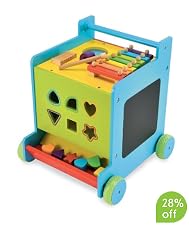 Sunshine Garden Wooden Push Along Activity Cube