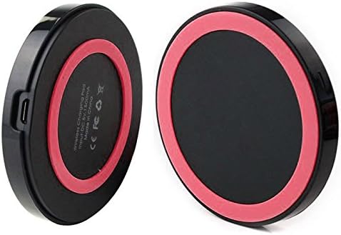 Wireless Charger &amp; FREE Receiver, Meree® Qi Wireless Charging Pad for iPhone 5/5s/6/6 Plus/6s/6s Plus,Galaxy Note 5, S6 Edge+/S6/S6 Edge, and All Qi-Enabled Devices (Black &amp; Red)