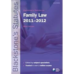 Blackstone's Statutes on Family Law 2011-2012 (Blackstone's Statute Series)