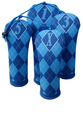 Buy Jaci's Gem Collection By Luco Sport Sapphire Argyle Golf Head Cover Set of 4 by Luco Sport now!