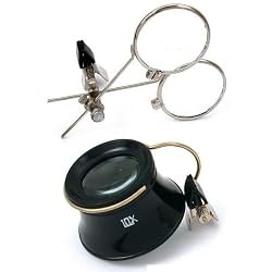 3.3X Double Loupe Glass Clip On Eyeglass Cheap Tools
