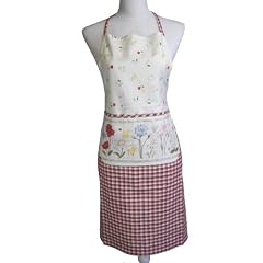 FC41 ROT Serie Fleurs Champetre 1 K�chensch�rze 70 x 85 cm.