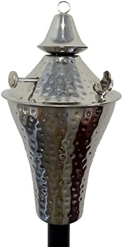 Kona Elite Nickel Tiki Torch with Pole & Snuffer