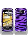 LG LS670 Optimus S Graphic Case - Purple/Black Zebra