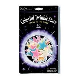 Glow-in-the-Dark Colorful Twinkle Stars