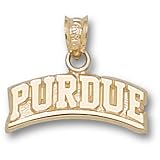 Purdue University Arched Purdue 3/16 Pendant (14kt)