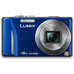 Panasonic Lumix DMC-TZ22EG-A Digitalkamera (14 Megapixel, 16-fach opt. Zoom, 7,5 cm (3 Zoll) Touch LC-Display, GPS, Full HD, 3D, bildstabilisiert) blau