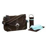 Kalencom Miss Prissy Buckle Bag, Chocolate/Blue
