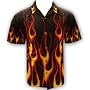 NEW Classic Flames Biker Hot Rod Shirt, Dragonfly
