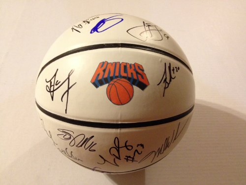 2012 NEW YORK KNICKS Team Signed Autographed Logo Basketball COA AMARE++