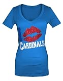 St. Louis Cardinals Periwinkle Women's Baby Jersey V-Neck T-Shirt
