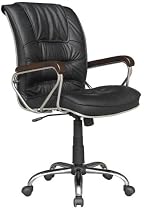 PREMIUM MODERN BLACK LEATHER OFFICE CHAIR