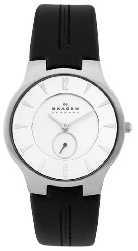 Skagen Men's 433LSLC Black Leather Watch