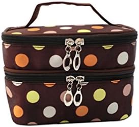 Weilin five colors Double Layer Cosmetic Bag Dot Travel Toiletry Cosmetic Makeup Bag Organizer