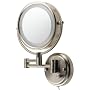 Conair BE9SN Double Sided Lighted Wallmount Mirror, Satin Nikel Finish