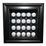 Cabinet Style 20 Golf Ball Display, Mahogany - Acrylic Baseball Display Cases
