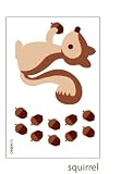 Brown Squirrel Wall Decor Stickers