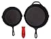 Premium Large Red Silicone Hot Handle Holder for Cast Iron Skillets, Pans, Frying Pans & Griddles, Metal and Aluminum Cookware Handles By Kuche Chef