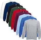 Fruit of the Loom Raglan Sweatshirt Jumper – 13 Colours