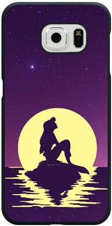 Galaxy S6 Edge Case, Customized Black Hard Plastic Galaxy S6 Edge Case, Disney Princess The Little Mermaid Galaxy S6 Edge Case(Not Fit Galaxy S6)