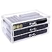 Langforth Premium Quality Three Tier Drawer Acrylic Makeup Organizer Clear Cosmetic Storage Palette Display Box