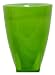 Colorful Art Glass Lime Green Vase with Square Base 7 1/4" x 5 1/2"