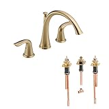 Delta KRTDLA-D-T2738-CZ Lahara Roman Tub Filler Kit Deck-Mount, Champagne Bronze Champagne Bronze [並