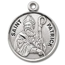 St. Patrick - Sterling Silver Medal (20" Chain)