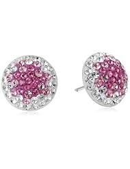 Carnevale Sterling Silver Round Shape with Swarovski Elements Studs