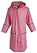Kid's Rain Jacket:Big Girls Kids Waterproof Full Length Long Hooded Raincoat Jacket for Children - Pink (Medium)