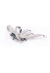 Fashon Plaza Women`s Flower Wreath Cubic Zircon Pin Brooch Br133