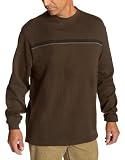 IZOD Mens Long Sleeve Marled Flat Back Rib Crew Neck Chest Stripe Knit Shirt