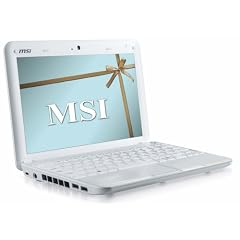 MSI Wind U100-1616L 10,2 Zoll WSVGA Netbook (Intel Atom N270 1,6GHz, 1GB RAM, 160GB HDD, Intel GMA 950, Linux 10.1) weiß