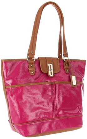Nine West Shine Time Tote,Iris/Cognac,One Size