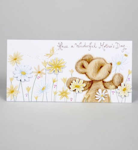 Bingley Bear & Yellow Flowers Mother's Day Card