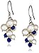 Amazon Collection Round Bead and White Potato Freshwater Cultured Pearl Cluster Sterling Silver Drop Earrings