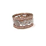 Diamond Cutout Hawaiian Wedding Ring