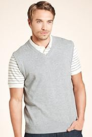 2 Longer Blue Harbour Pure Cotton V Neck Slipover