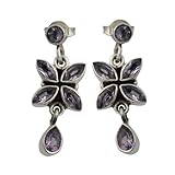 Zum Geburtstag Amethyst Mädchen 925 Ohrringe 2,54 cm